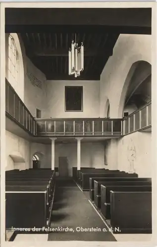 Ansichtskarte Oberstein-Idar-Oberstein Felsenkirche Kirchen Innenansicht 1940