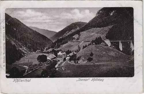 Ansichtskarte Hinterzarten Höllenthal „Sternen" Höllsteig Höllental 1901