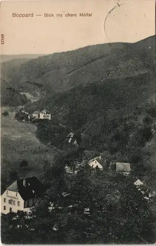 Ansichtskarte Boppard Blick ins obere Mültal Umland-Ansicht 1912
