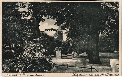 Ansichtskarte Wilhelmshaven Adalbertplatz, Kurpromenade 1929