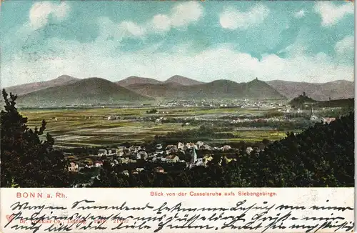 Ansichtskarte Bonn Blick von der Casselsruhe aufs Siebengebirge, 1905