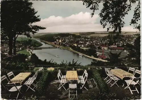 Kettwig-Essen (Ruhr) Panorama Ansicht Ruhrhöhen-Terrassen ZUM SEEBLICK 1960