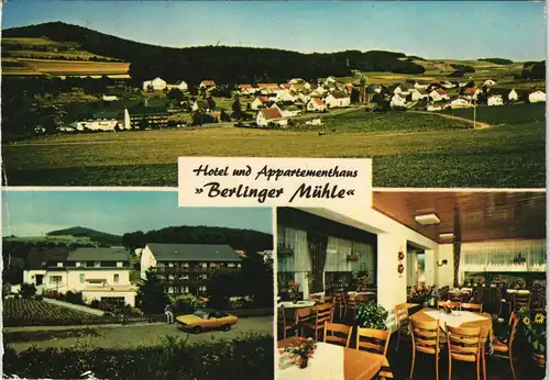 Berlingen (Eifel) Mehrbild-AK mit Hotel und Appartementhaus Berlinger Mühle 1978
