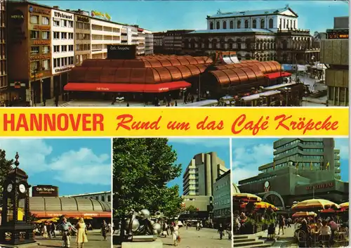 Ansichtskarte Hannover Mehrbildkarte Rund um das Café Kröpeke 1981