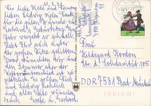 Ansichtskarte Hannover Mehrbildkarte Rund um das Café Kröpeke 1981