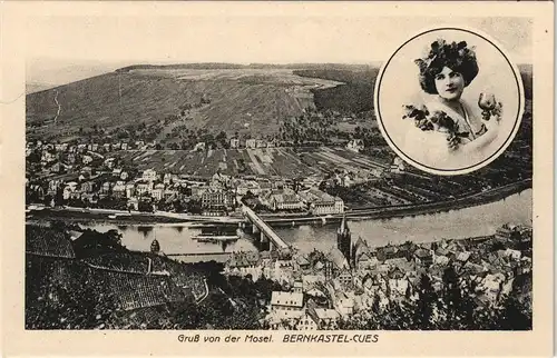 Bernkastel-Kues Berncastel-Cues Stadt, Weinberge - Weinkönigin. 2 Bild 1923