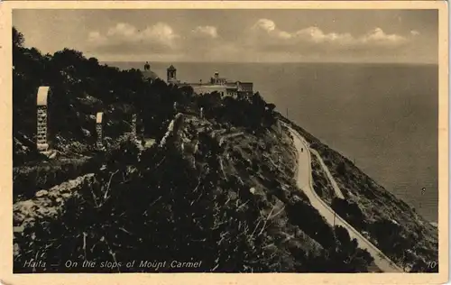 Postcard Haifa Steilküste - Restaurant 1961