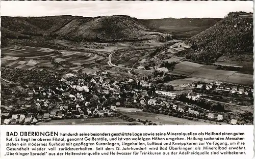 Ansichtskarte Bad Überkingen Stadt mit historischen Text 1963