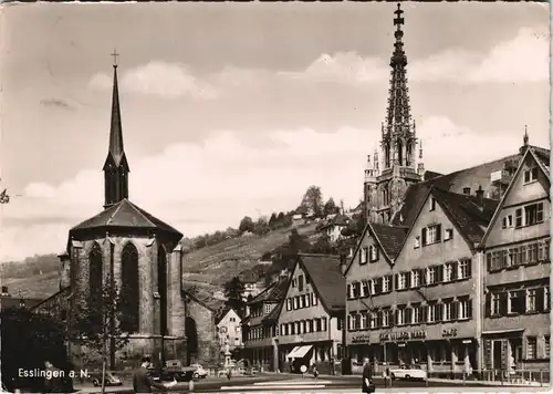 Ansichtskarte Esslingen Ortsansicht, Panorama-Ansicht mit Kirche 1960