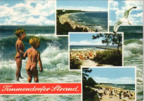 Timmendorfer Strand Mehrbildkarte mit Strand- See-Ansichten 1971
