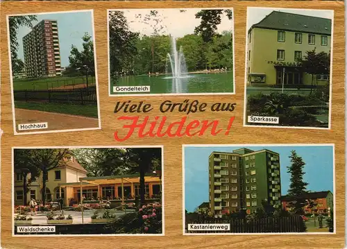 Ansichtskarte Hilden Sparkasse, Hochhaus, Kastanienweg 1971