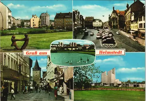 Ansichtskarte Helmstedt Mehrbildkarte mit 4 Ortsansichten 1971