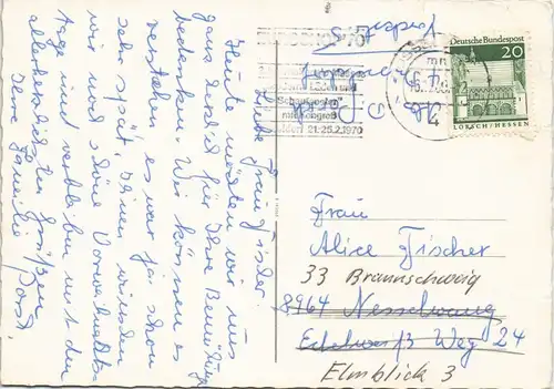 Düsseldorf Stadtteilansichten Mehrbildkarte mit 5 Ansichten 1969