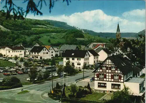 Einruhr-Simmerath Panorama-Ansicht Partie a.d. ARAL-Tankstelle 1974