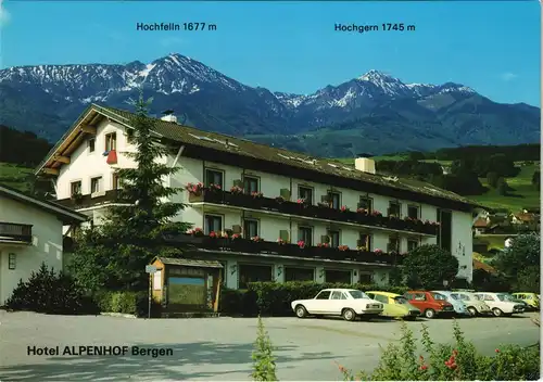Ansichtskarte Bergen (Chiemgau) Hotel ALPENHOF 1990