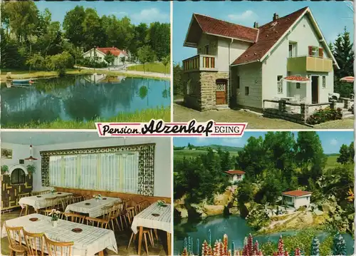 Ansichtskarte Eging Mehrbildkarte Pension Alzenhof EGING 1971