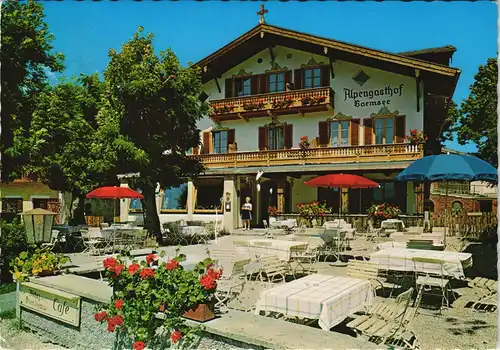 Ansichtskarte Krün Alpengasthof Barmsee 1972