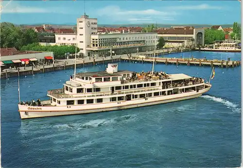 Friedrichshafen Bodensee Schiff Motorschiff SCHWABEN im Hafen 1977