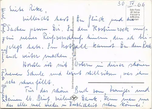 Ansichtskarte Friesenheim (Baden) Neue Volksschule 1966