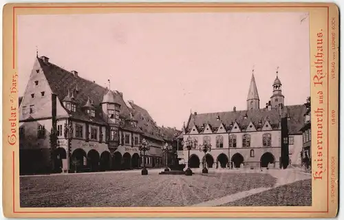 Ansichtskarte Goslar Kaiserworth CDV 1889 Kabinettfoto