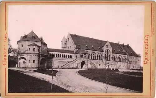 Ansichtskarte Goslar Kaiserworth Rückseite CDV 1889 Kabinettfoto