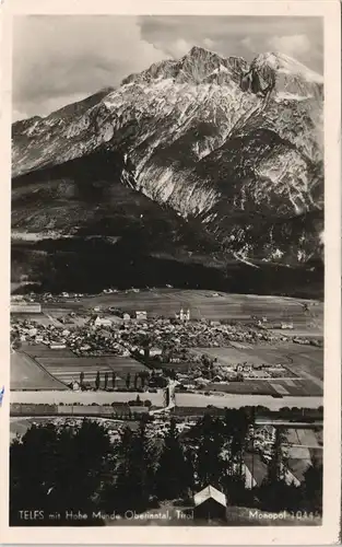 Telfs (Tirol) Panorama-Ansicht mit Hohe Munde Oberinntal Tirol 1940