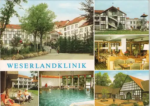 Ansichtskarte Vlotho WESERLANDKLINIK Ortsteil Bad Seebruch Mehrbildkarte 1989