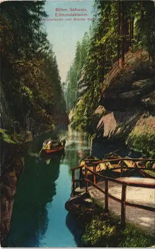 Jonsdorf (CZ) Janov Böhmen Schweiz Edmundsklamm Bootstation   1910