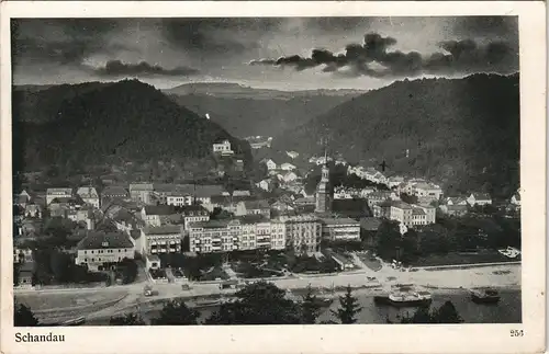 Ansichtskarte Bad Schandau Blick auf die Stadt - Stimmungsbild 1926