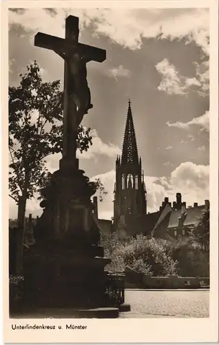 Freiburg im Breisgau Unterlindenkreuz u. Münster, Stimmungsbild 1932