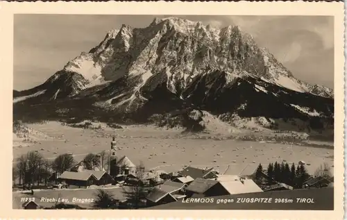 Ansichtskarte Lermoos Stadt im Winter - Fotokarte 1930
