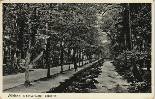 Ansichtskarte Bad Wildbad Enzpartie 1937