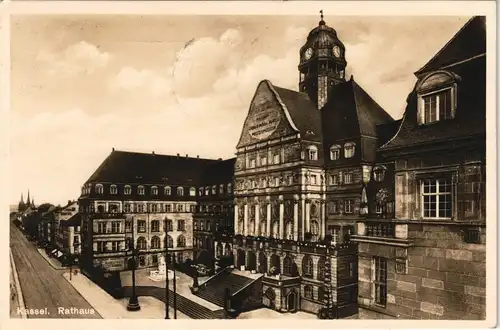 Ansichtskarte Kassel Cassel Rathaus 1935