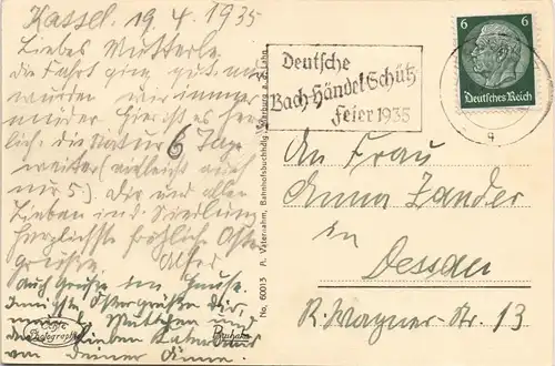 Ansichtskarte Kassel Cassel Rathaus 1935