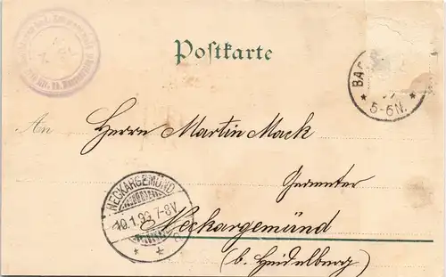 Litho AK Malsburg-Marzell Hochblauen Restaurant Alpenpanorama MB 1899