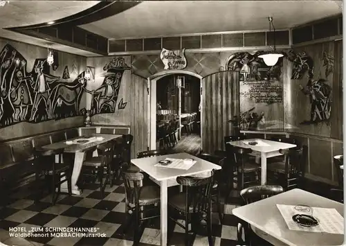 Ansichtskarte Morbach Hotel Zum Schinderhannes Innenansicht Gaststube 1966