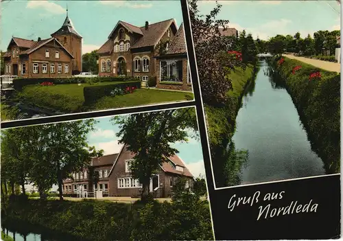 Ansichtskarte Nordleda Mehrbildkarte mit 3 Ortsmotiven 1978