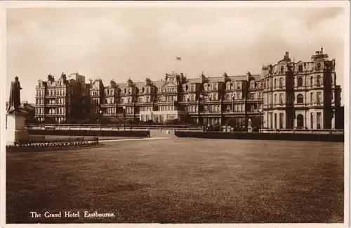 Postcard Eastbourne The Grand Hotel. 1932