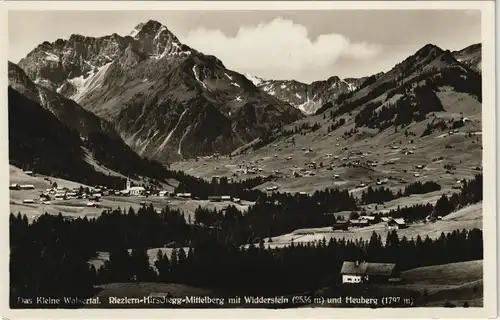 Riezlern-Mittelberg/Vorarlberg Blick auf die Stadt - Fotokarte 1930