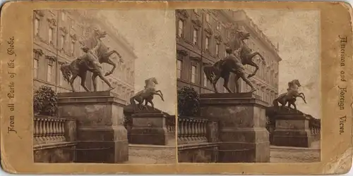 Mitte-Berlin Stadtschloss, Eingang CDV Kabinettfoto 1881 3D/Stereoskopie