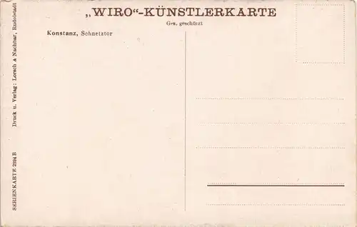 Ansichtskarte Konstanz Schnetztor, Straßenpartie - Künstlerkarte 1912