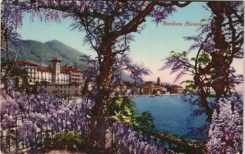 Gardone Riviera Hildebrandsburg Baumblüte - Durchblick auf die Stadt 1913