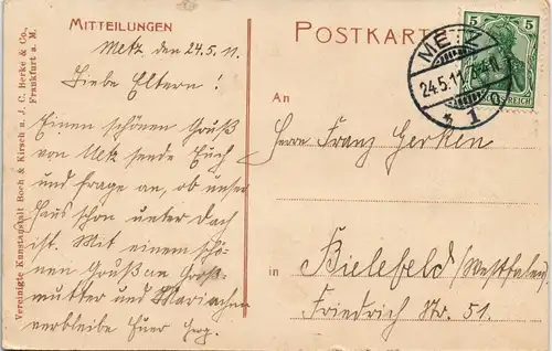 CPA Metz Esplanade, Brunnen vor dem Kaiser Wilhelm Denkmal 1911