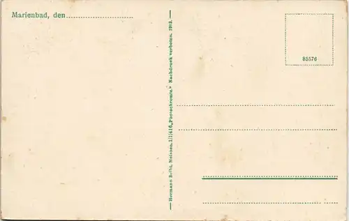 Postcard Marienbad Mariánské Lázně Franz Josephs-Platz 1911