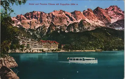 Garmisch-Partenkirchen Hotel und Pension Eibsee mit Zugspitze 2964 m 1935