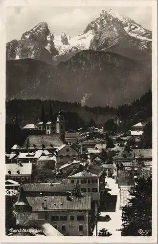 Ansichtskarte Berchtesgaden Watzmann mit Teilansicht Berchtesgaden 1935