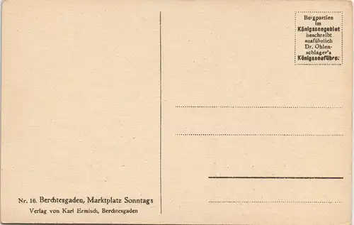 Ansichtskarte Berchtesgaden Marktplatz Sonntags Versammlung 1940