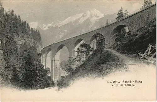 CPA Chamonix-Mont-Blanc A Pont Ste-Marie Mont Blanc 1904