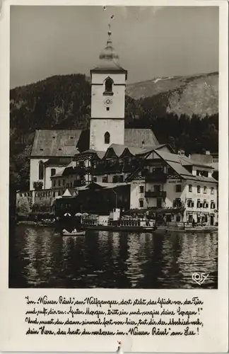 Ansichtskarte St. Wolfgang im Salzkammergut Weisses Rössl, Schiff 1938