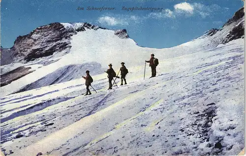 Grainau Am Schneeferner Zugspitzbesteigung Bergsteiger Berg-Wanderer 1910